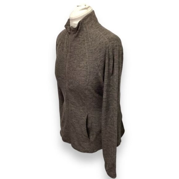Yogalicious Lux Women’s Full Zip Performance Jacket, Mocha, size XXL - Picture 3 of 8